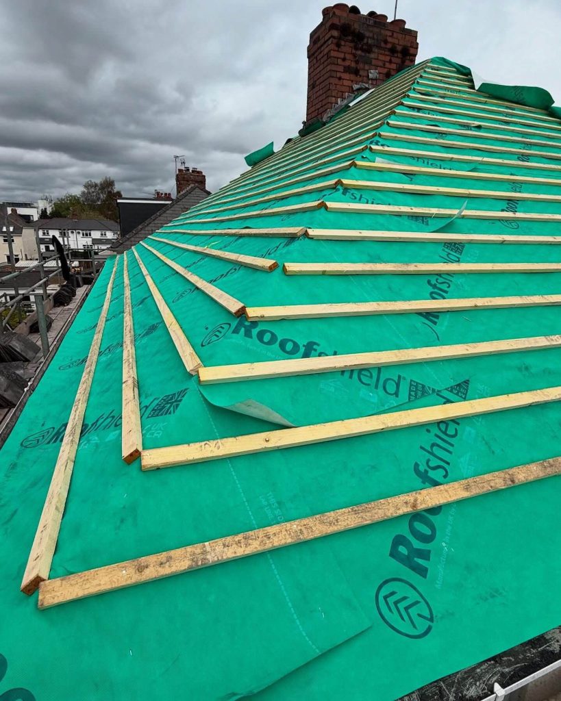 replacing a roof on house